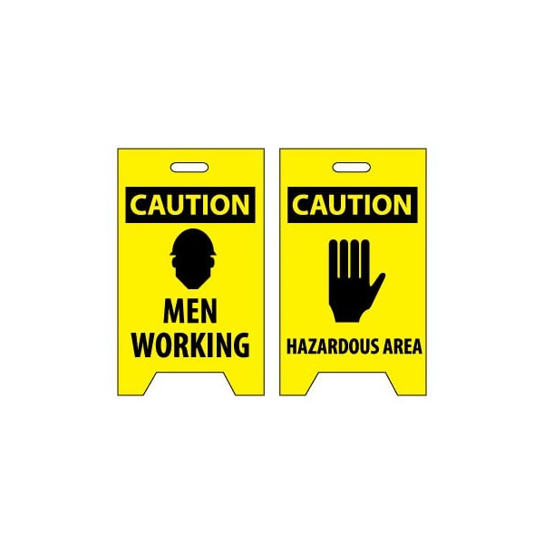 Floor Sign - Caution Men Working Hazardous Area